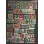 West German stamp collection in large red stockbook. Ranges from early 1950's to late 1990's.