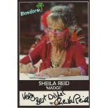 SHEILA REID Actress signed Benidorm Photo. Good Condition. All signed items come with our