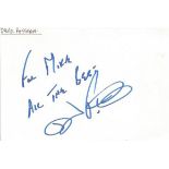 David Putnam signed 6 x 4 white card to Mike or Michael. Good Condition. All signed items come