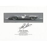 JOHN SURTEES Motorcycle & F1 World Champion signed Formula One 8x12 Photo. Good Condition. All