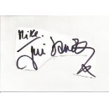 Jill Dando irregularly shaped autograph to Mike fixed to 6 x 4 white card. Good Condition. All