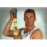 MATTHEW PINSENT Rowing signed in-person Olympic Gold Medals 8x12 Photo. Good Condition. All signed