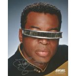 Levar Burton signed 10 x 8 colour Star Trek The Next Generation photo. Good Condition. All signed