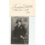 Tenor Aureliano Pertile signed album page and unsigned 6 x 4 b/w photo. Italian lyric-dramatic