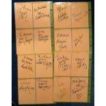 TV/Film signed 6x4 pink index card collection. 80+ cards. Dedicated to Mike or Michael. Some of