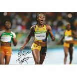 ELAINE THOMPSON Jamaican Athlete signed in-person 8x12 Photo. Good Condition. All signed items