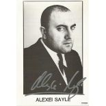 ALEXEI SAYLE Actor & Comedian signed Photo. Good Condition. All signed items come with our