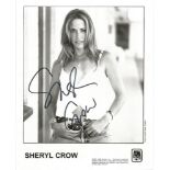 Sheryl Crow signed 10x8 b/w photo. Good Condition. All signed items come with our certificate of