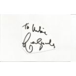 Lew Grade irregularly shaped autograph to Mike fixed to 6 x 4 white card. Good Condition. All signed