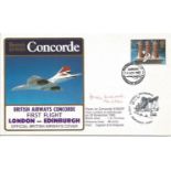 British Airways Official signed Concorde flown cover. London, Edinburgh, 29 Nov. 1983, flown