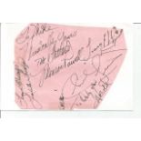 The Platters irregularly shaped autograph to Mike fixed to 6 x 4 white card. Good Condition. All