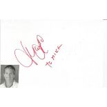 Amelie Mauresmo Tennis autograph to Mike signed to 6 x 4 white card. Good Condition. All signed