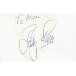 Barry Sheen irregularly shaped autograph to Mike fixed to 6 x 4 white card little creased. Good