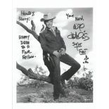 Will Hutchins signed 10x8 b/w photo from Sugar foot. Dedicated to Harry. Good Condition. All