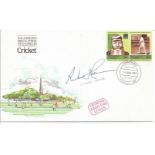 Richard Hadlee cricket Legend signed 1984 Leaders of the World FDC. Grenadines W G Grace stamp and