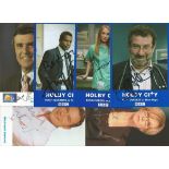 TV collection of 13, 6x4 colour promotional photos signed. Includes Paul Bradley, Rosie Marcel, Hugh