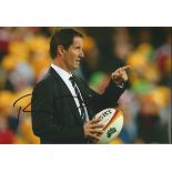 ROBBIE DEANS New Zealand All Blacks Rugby signed in-person 8x12 Photo. Good Condition. All signed