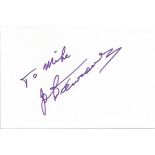 John Newcombe Tennis autograph to Mike signed to 6 x 4 white card. Good Condition. All signed