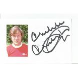 Signed Malcolm Macdonald Of Arsenal - Homemade Picture Postcard, Very Neat Item, Signed In Black