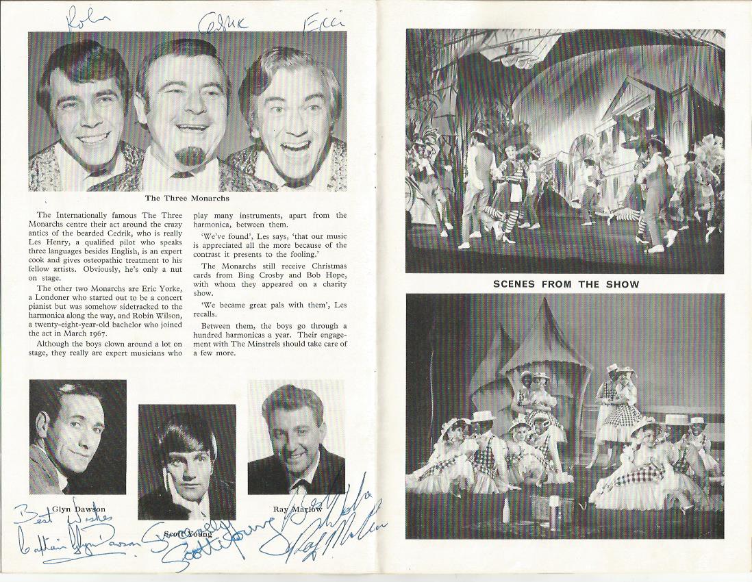 Theatre programme collection of 3 programmes. Includes signatures of Beryl Reid, Barry Foster, Peter