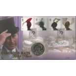 John McCririck signed Fabulous Hats Royal Ascot coin FDC PNC. British Virgin Islands 1$ coin