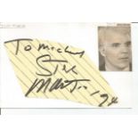 Steve Martin irregularly shaped autograph to Mike fixed to 6 x 4 white card. Good Condition. All
