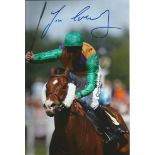 JIM CROWLEY signed in-person Horse Racing Jockey 8x12 Photo. Good Condition. All signed items come