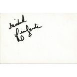 Lord Lew Grade signed 6 x 4 white card to Mike or Michael. Good Condition. All signed items come