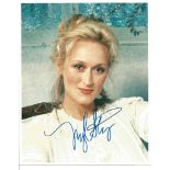 Meryl Streep signed 10x8 colour photo. Good Condition. All signed items come with our certificate of