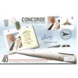Capt. David Leney signed 2009 Concorde Queen of the Skies Mercury 40th ann Supersonic flight