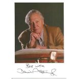 David Attenborough signed small colour photo. Good Condition. All signed items come with our