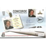 Capt. Colin Morris signed 2009 Concorde Queen of the Skies Mercury 40th ann Supersonic flight cover.