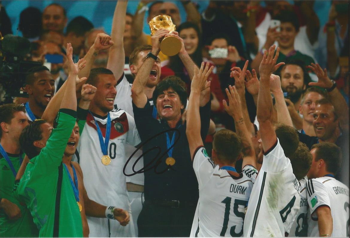 JOACHIM LOW signed in-person Germany World Cup 8x12 Photo. Good Condition. All signed items come