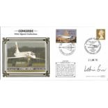 Concorde Capt. Leslie Scott signed 2003 Benham official Concorde FDC with Maldives Concorde stamp