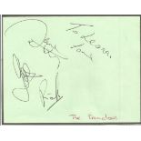 The Tremeloes signed album page. Dedicated. Good Condition. All signed items come with our