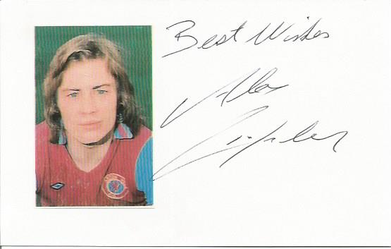 Signed Alex Cropley Of Aston Villa - Homemade Picture Postcard, Very Neat Item, Signed In Black Biro
