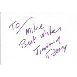 Jimmy Perry Dads Army signed 6 x 4 white card to Mike or Michael. Good Condition. All signed items