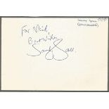 Sandy Gall journalist signed album page. Dedicated. Good Condition. All signed items come with our