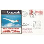 British Airways Official signed Concorde flown cover. Bordeaux, London, 16 Oct. 1982, flown GBOAA,