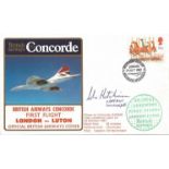 British Airways Official signed Concorde flown cover. London, Luton, 28 Oct. 1983, flown GBOAE,