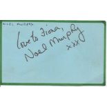 Noel Murphy signed album page. Dedicated. Irish folk musician, actor and entertainer. Good