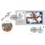 Johnny Haynes signed Football World Cup FDC. 21/5/02 Wembley postmark. Good Condition. All signed