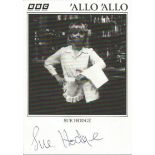 SUE HODGE Actress signed Allo Allo Promo Photo. Good Condition. All signed items come with our