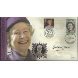 Lord Howe signed HM Queen Elizabeth II 75th birthday coin FDC PNC. Tristan da Cunha coin inset.