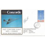 British Airways Official signed Concorde flown cover. Nice, London, 7 April 1980, flown GN94AE,