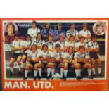 Manchester United Col Centre-Spread Pull Out Poster Removed From Football Pictorial Magazine In