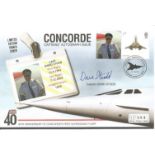 Capt. David Studd signed 2009 Concorde Queen of the Skies Mercury 40th ann Supersonic flight