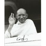 Ben Kingsley signed 10x8 b/w photo as Gandhi. Good Condition. All signed items come with our