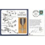 Lt Cdr Lomas DSC signed Dm Medal RAF flown cover. Good Condition. All signed items come with our