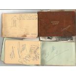 Small autograph album. Slightly battered. Includes Jimmy Cricket, Una Stubbs, Ronald Shiner and